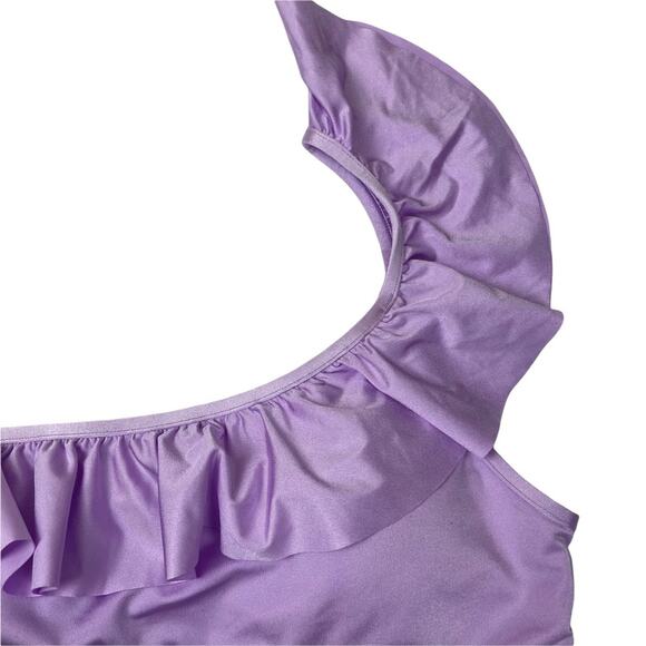 Seafolly Shine On One Shoulder Bikini Top Lilac Size 12 - Picture 2 of 7